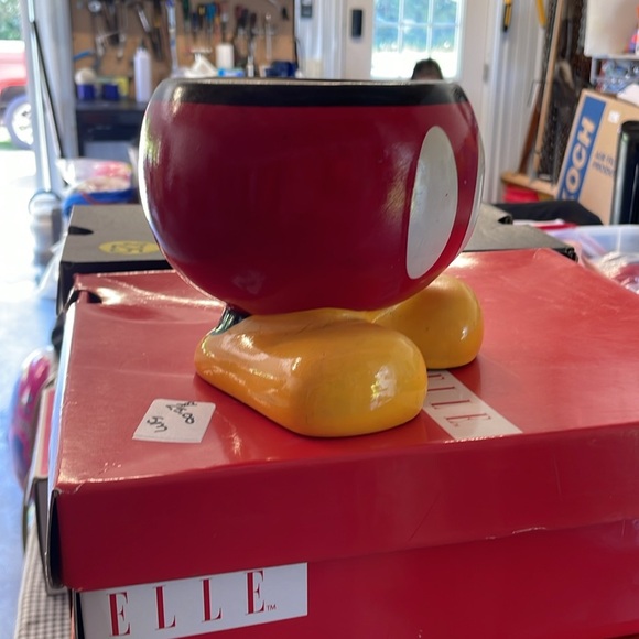 Disney Mickey Mouse Red and Yellow planter - Picture 3 of 3